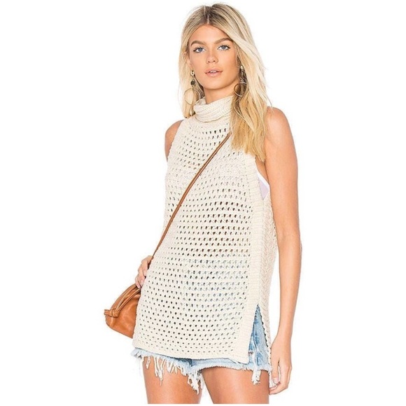 Free People Northern Lights Sleeveless Crochet Sweater - Picture 7 of 7